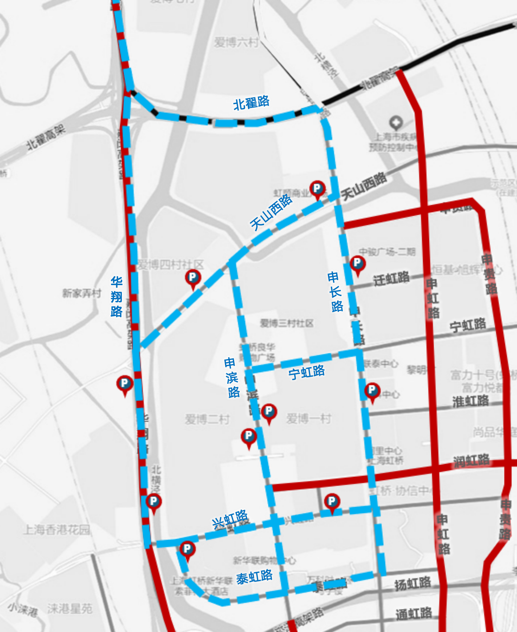 虹桥枢纽外运站点地图